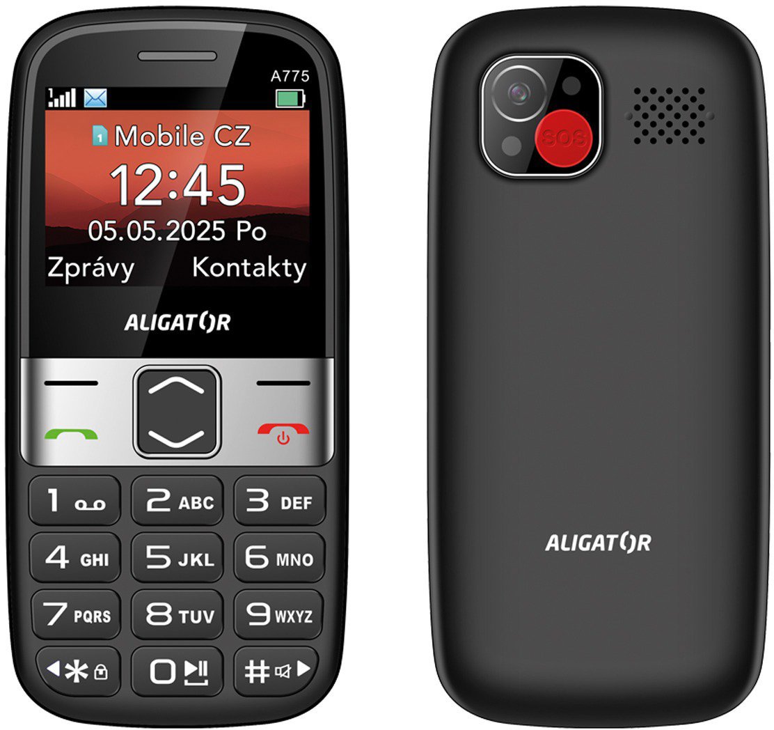 Aligator A775 Senior černý + stol.nab.
