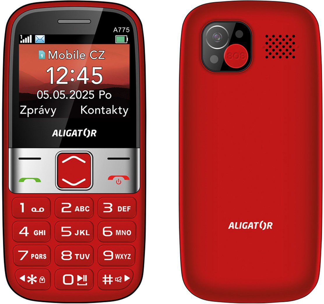 Aligator A775 Senior červený + stol.nab.