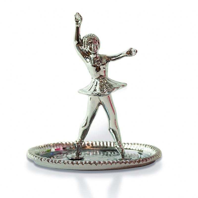 Invotis Miska na prstýnky Ballerina, kov, v.9 cm