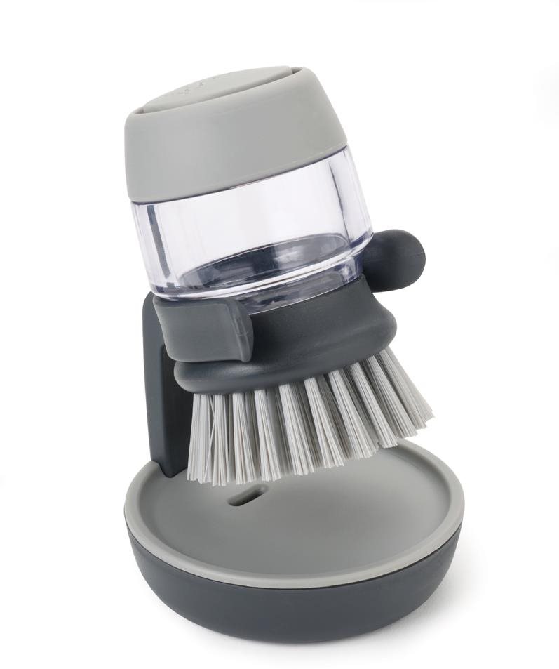 Joseph Joseph Kartáč na nádobí s dávkováním saponátu Palm Scrub 85005 šedý