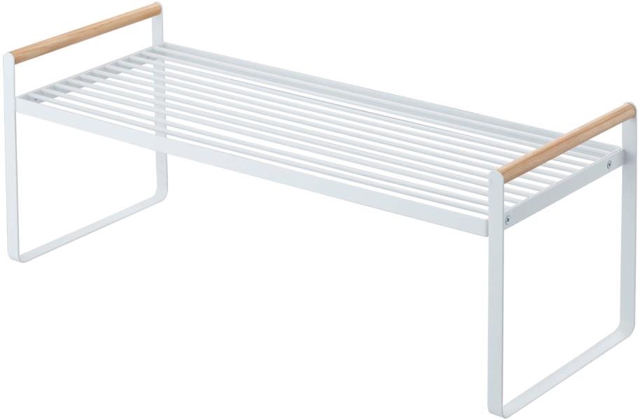 Yamazaki Polička kuchyňská Tosca 3803 kov/dřevo š.60 cm bílá