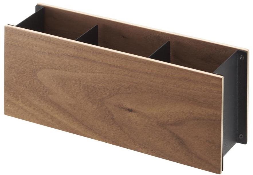 Yamazaki Multifunkční stojánek Rin 2731 černý, kov/dřevo, šířka 25 cm