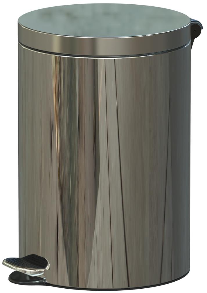 ALDA Pedálový odpadkový koš Freedom Fresh 20 l, lesklá nerez ocel