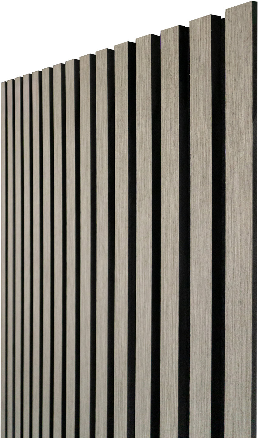 ALFI style Akustický panel s dřevěnou dýhou, dekor dub, šedý