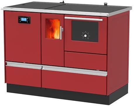 ALFA PLAM Peletový sporák ALFA TERM H20 s výměníkem 20 kW, červený
