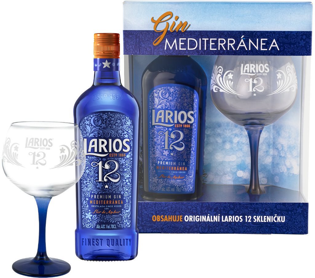 Larios 12 Premium Gin 0,7l 40% + 1x sklo GB