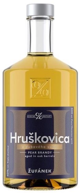 Žufánek Hruškovica Z Dubového Sudu 0,5l 40%