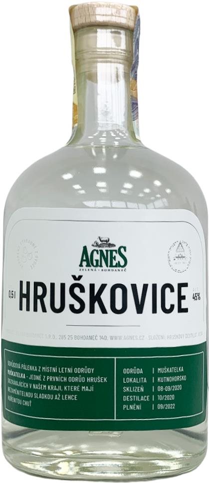 Agnes Hruškovice muškatelka 0,5 l 45 %