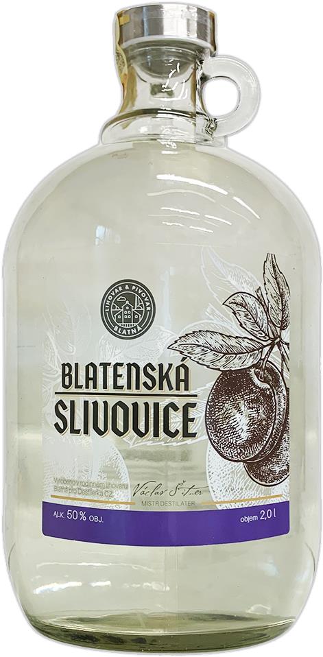 Blatenská slivovice demižón 2 l 50 %