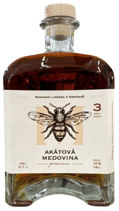 Apicor Akátová medovina premium 0,7 l 18 % vol.