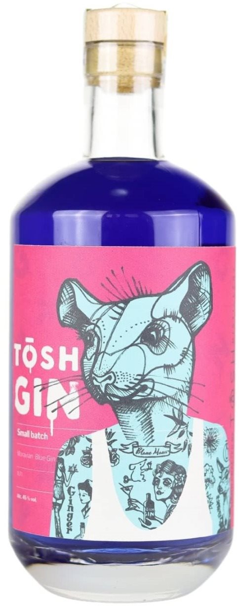 Tosh Gin Modrý 0,5l 45%