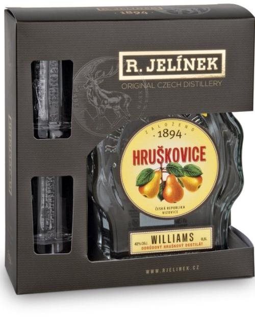 Rudolf Jelínek Hruškovice Williams 0,5l 42% + 2x sklo GB