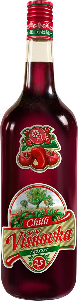 Apicor višňovka chilli 1L 25%