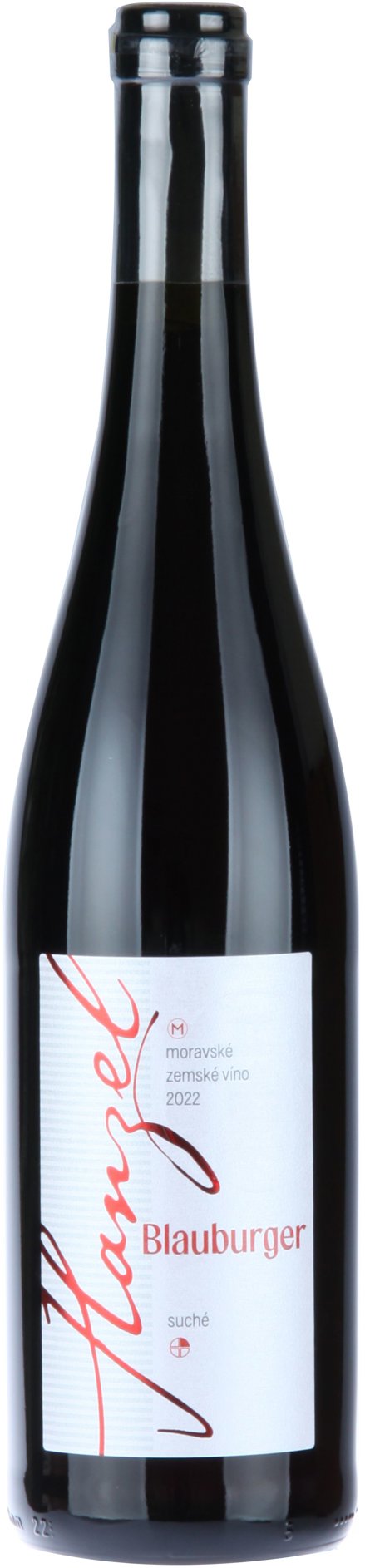 HANZEL Blauburger - Volné pole 2022 m. z. v., 0,75 l, 13 % vol.