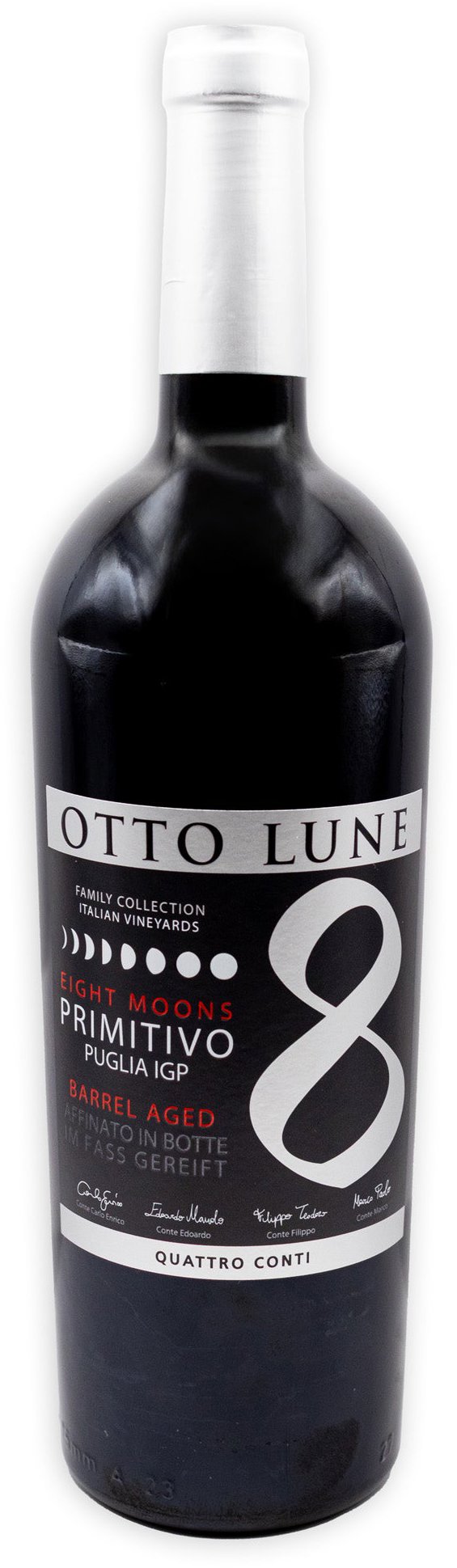 Azienda Agricola Conti Zecca – Quattro Conti Otto Lune Primitivo Puglia 0,75 l, 14,5 % vol.