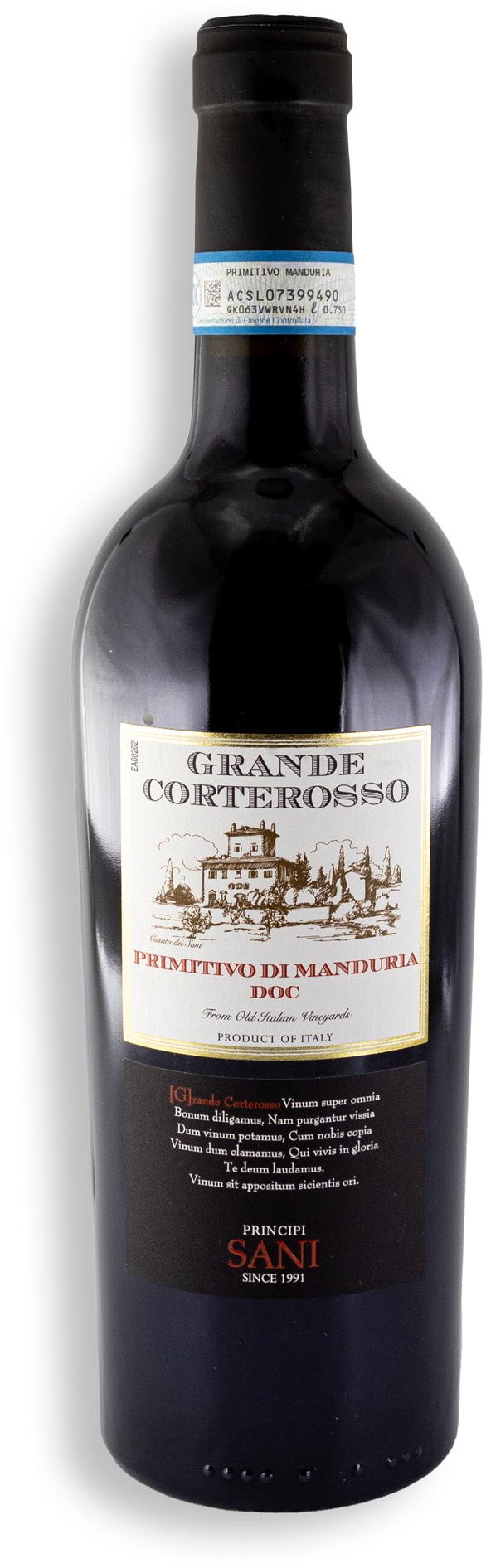 Principi Sani Grande Corterosso Primitivo di Manduria DOC 0,75 l