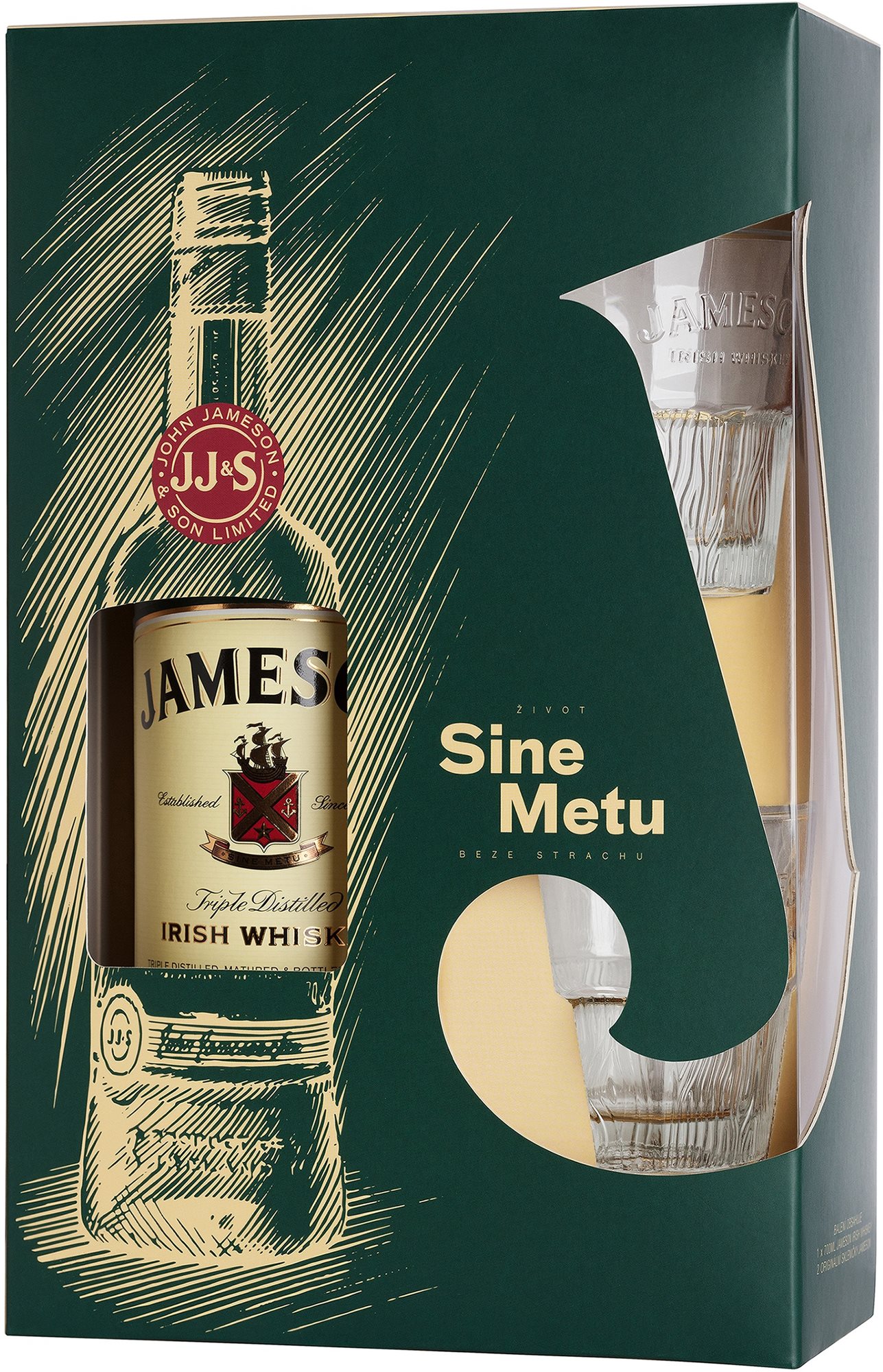 Jameson 0,7l 40% + 2x sklo GB