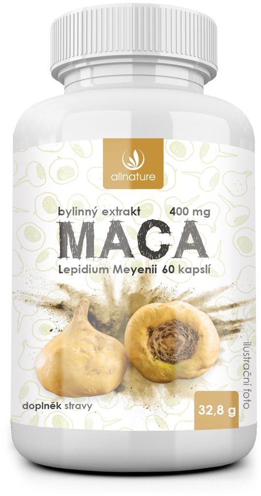 Allnature Maca bylinný extrakt 60 kapslí