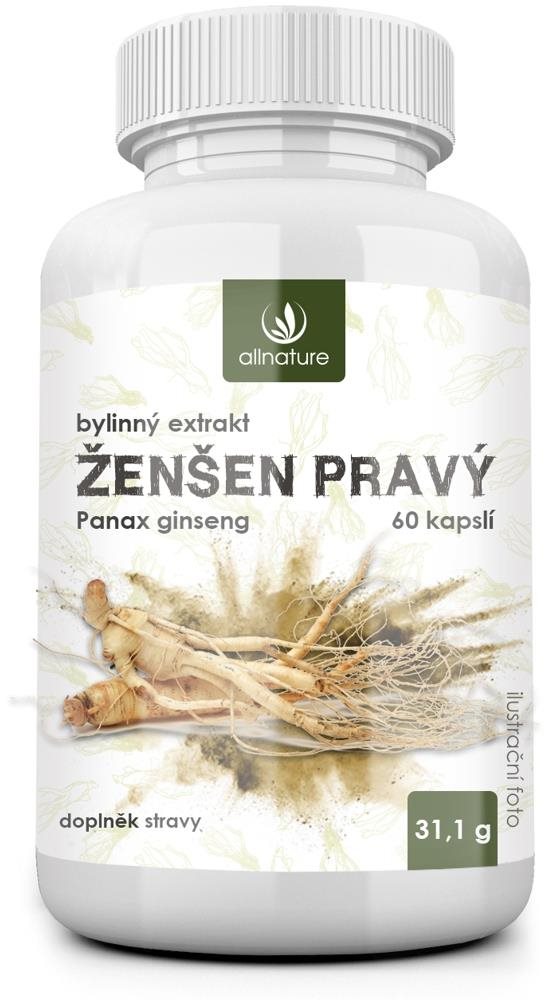 ALLNATURE ŽENŠEN BYLINNÝ EXTRAKT 60 CPS Bylinný doplněk, , velikost