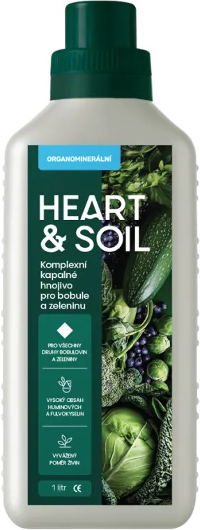 HEART&SOIL Komplexní kapalné hnojivo pro bobule a zeleninu 1 l