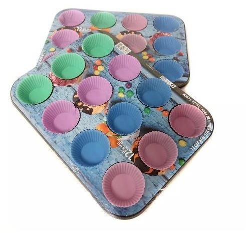 Alum Forma na pečení 12 muffinů 35 × 27 cm + 12 košíčků