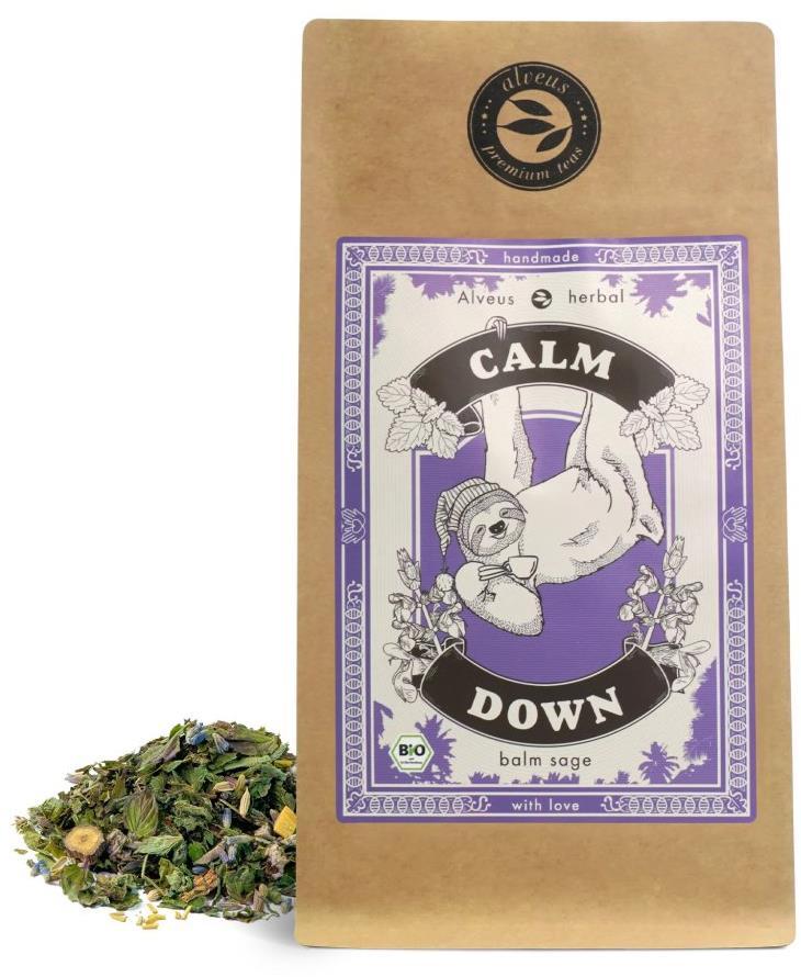 Alveus Calm Down ORGANIC, meduňka s příchutí šalvěje 100 g