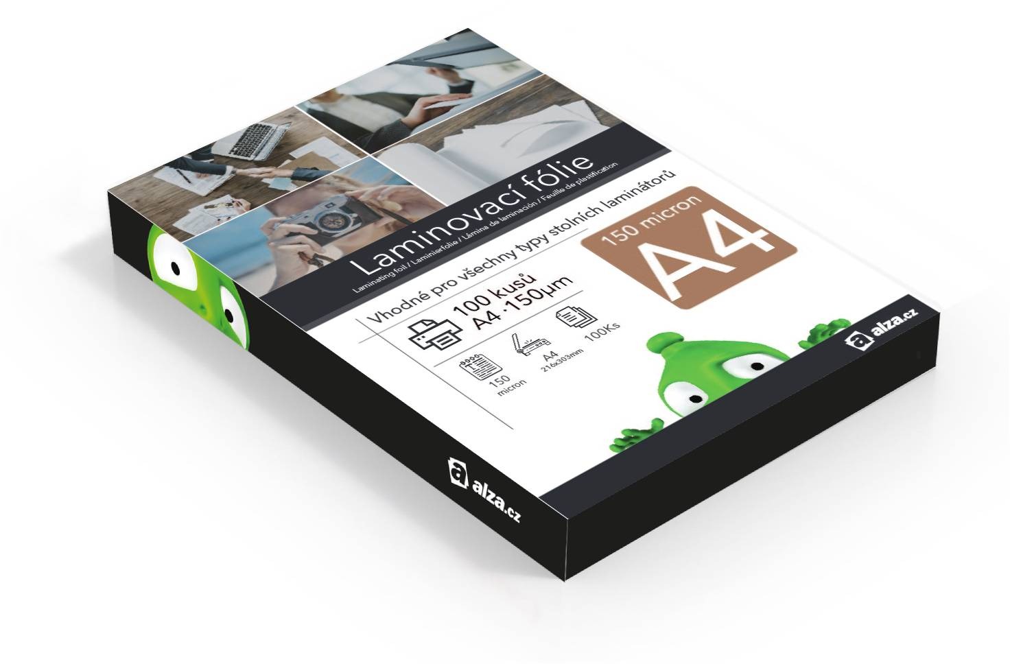 Laminátor Alza A4/250 lesklé - balení 100 ks