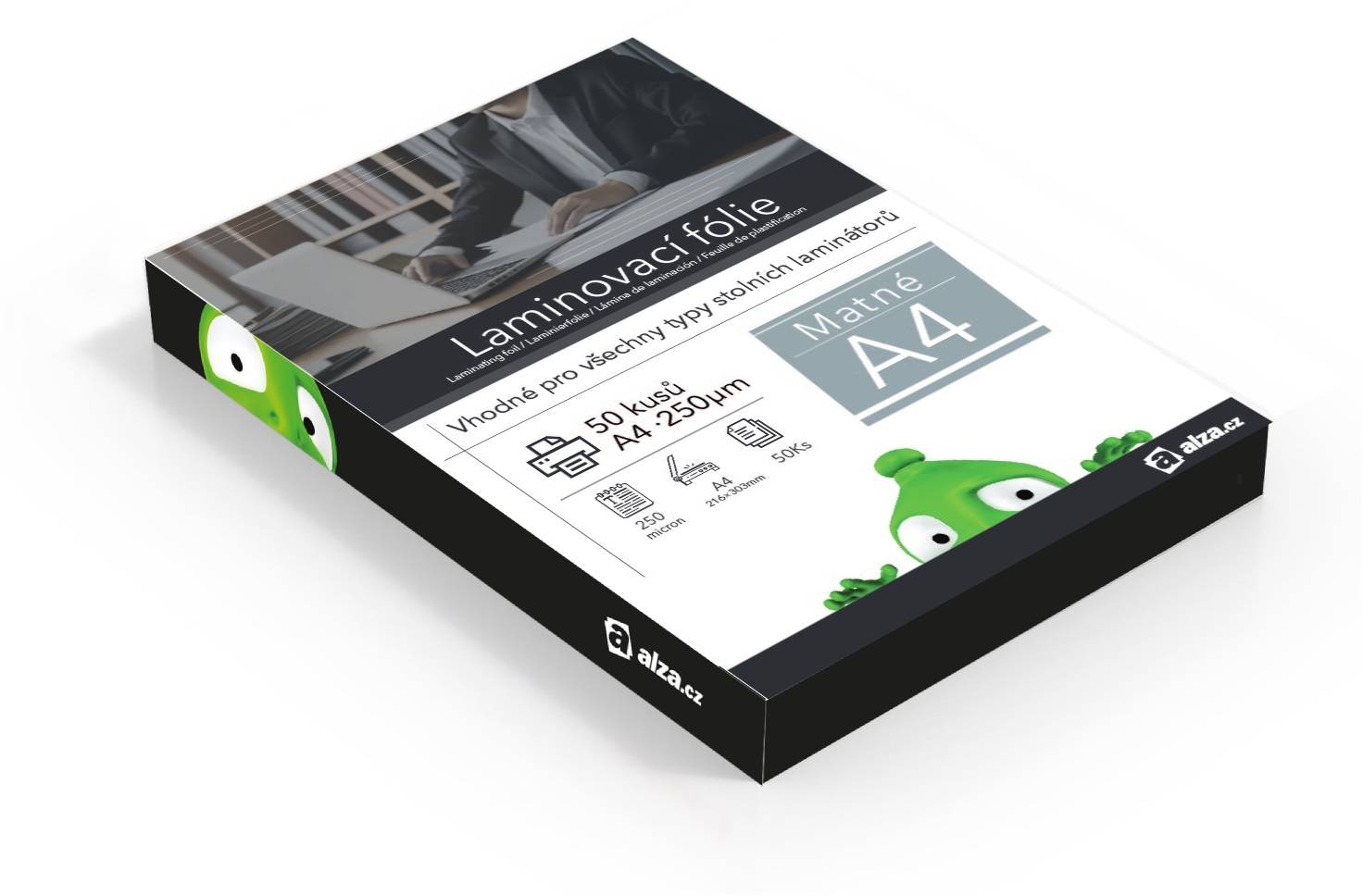 Alza A4/200 matné laminovací fólie - balení 100 ks