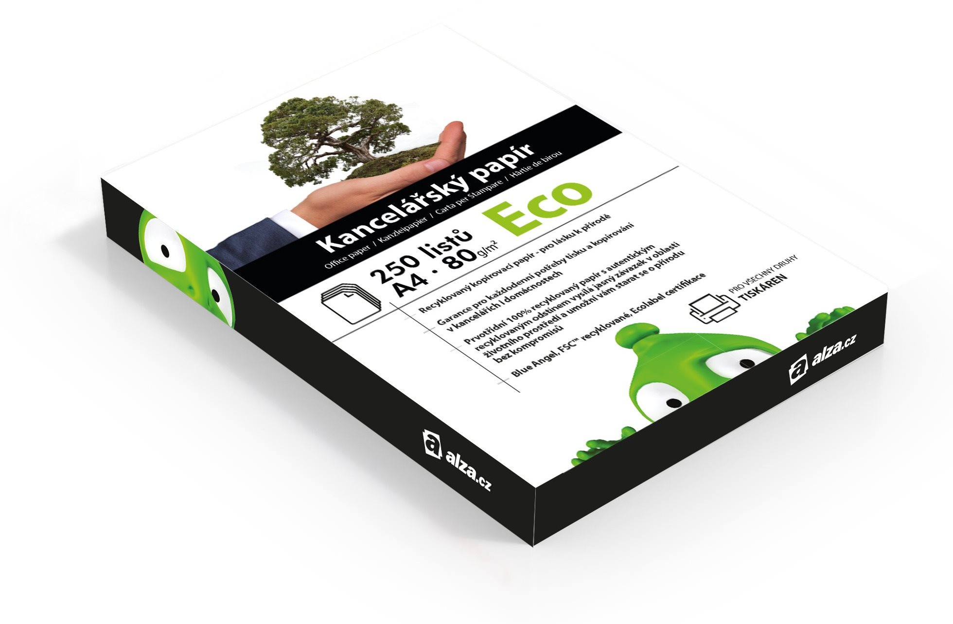Alza Eco A4 80g recyklovaný - kvalitní papír pro vaše potřeby