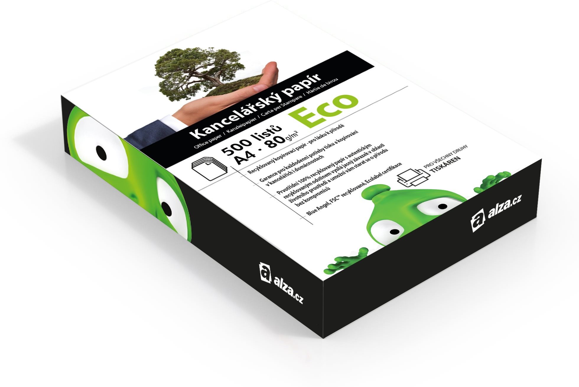 Alza Eco A4 80g recyklovaný - kvalitní papír pro vaše potřeby