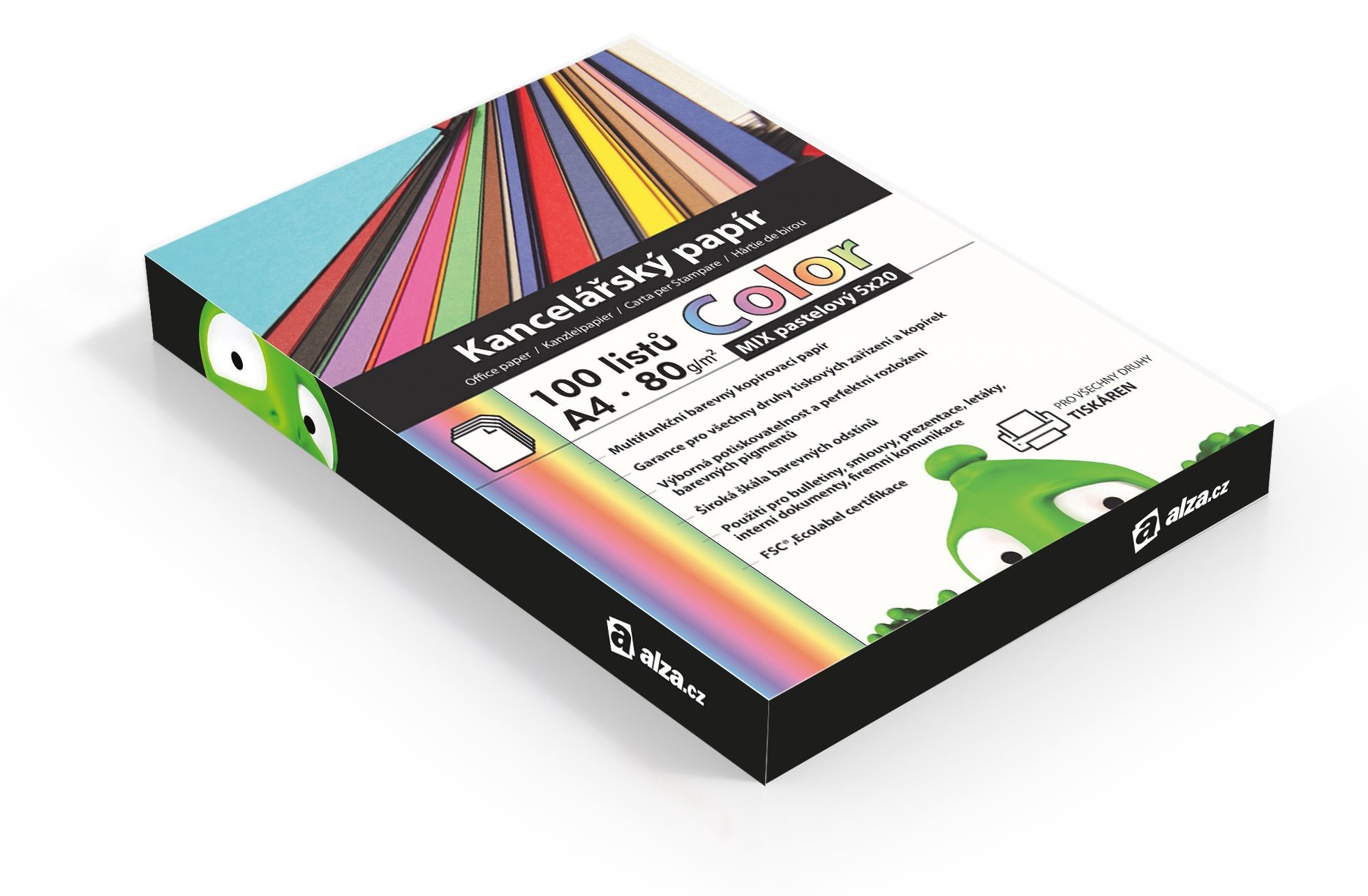 Alza Color A4 MIX pastelový 5x 20 listů