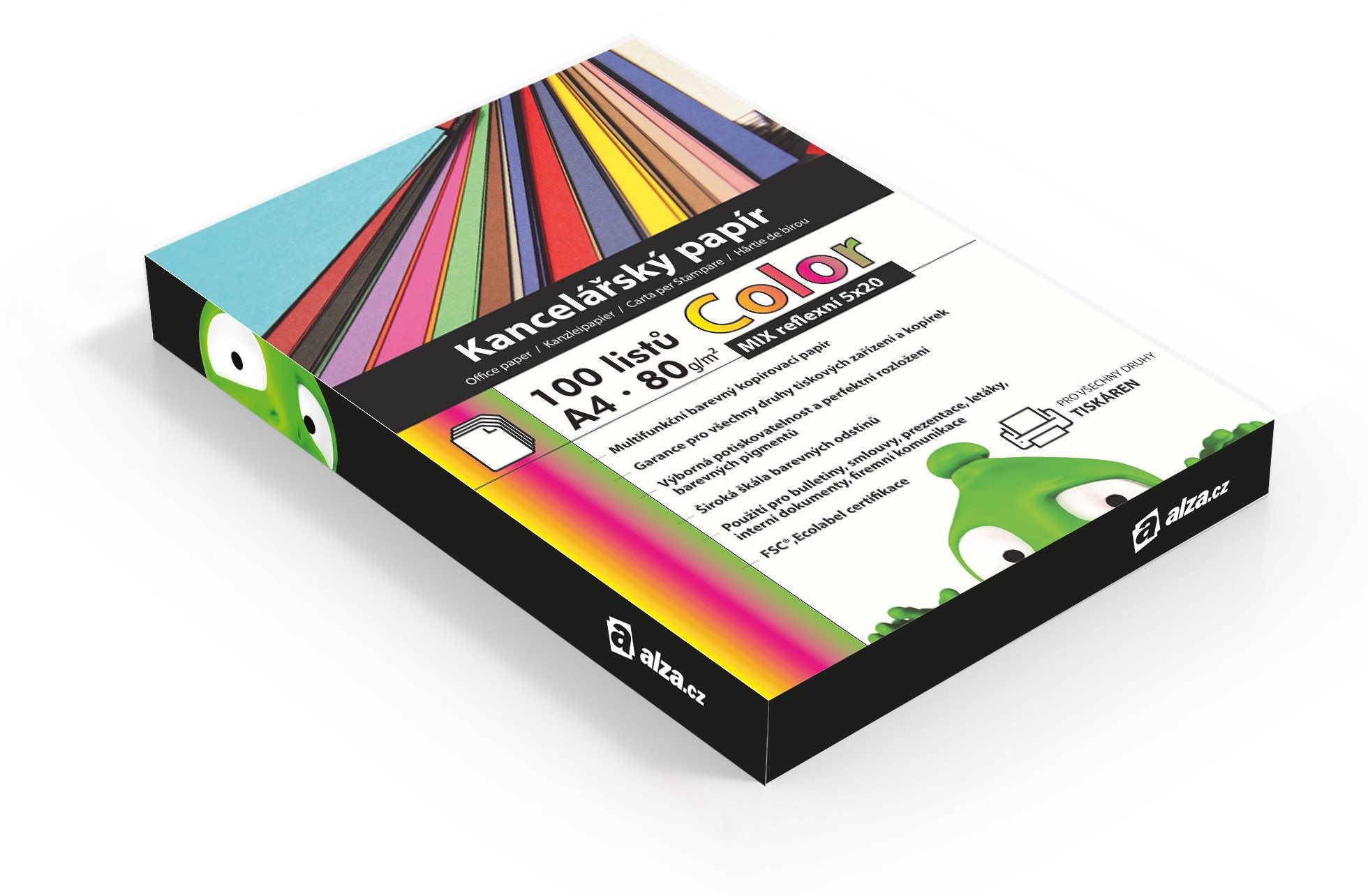 Alza Color A4 MIX reflexní 5x 20 listů
