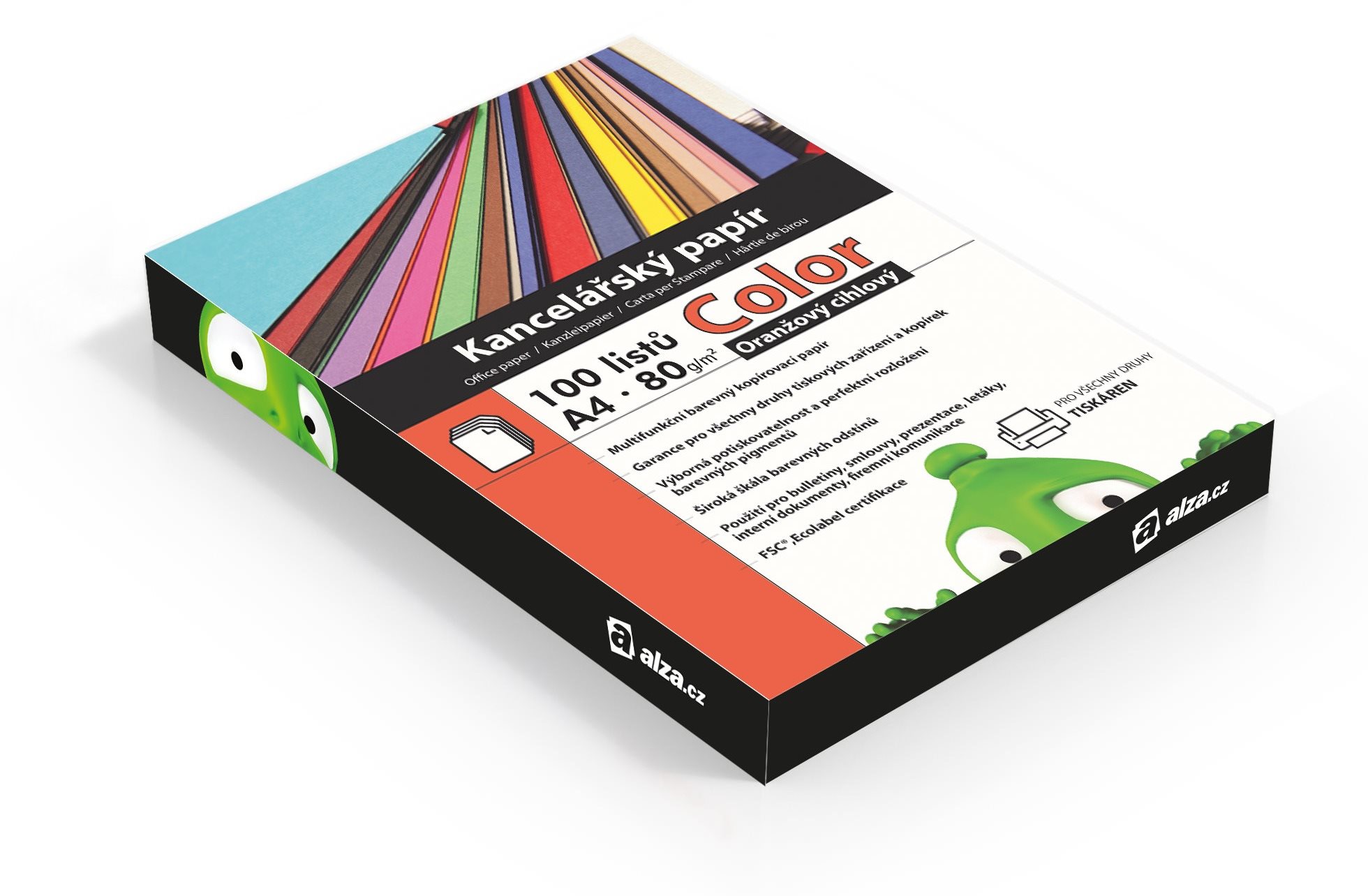 Alza Color A4 oranžový cihlový