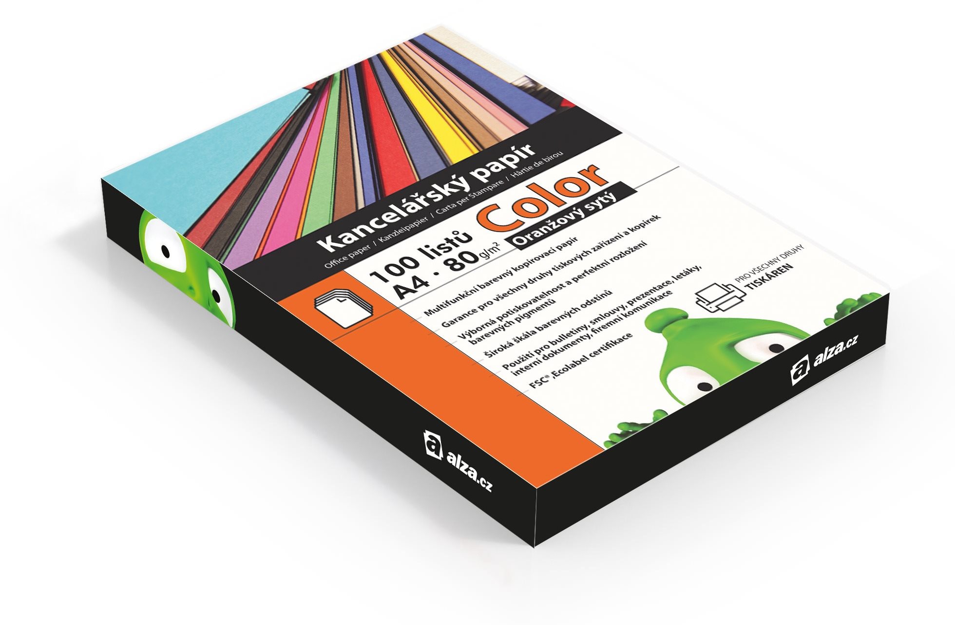 Alza Color A4 oranžový sytý