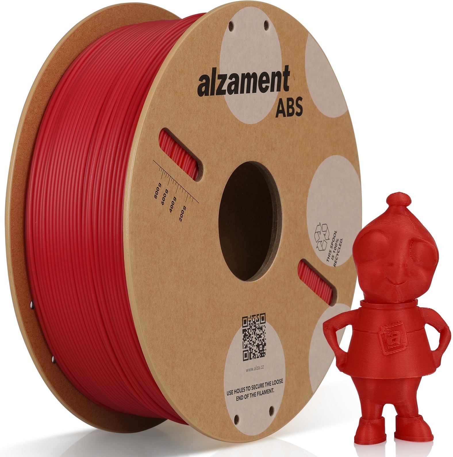 Alzament ABS 1 kg Red - filament pro 3D tisk