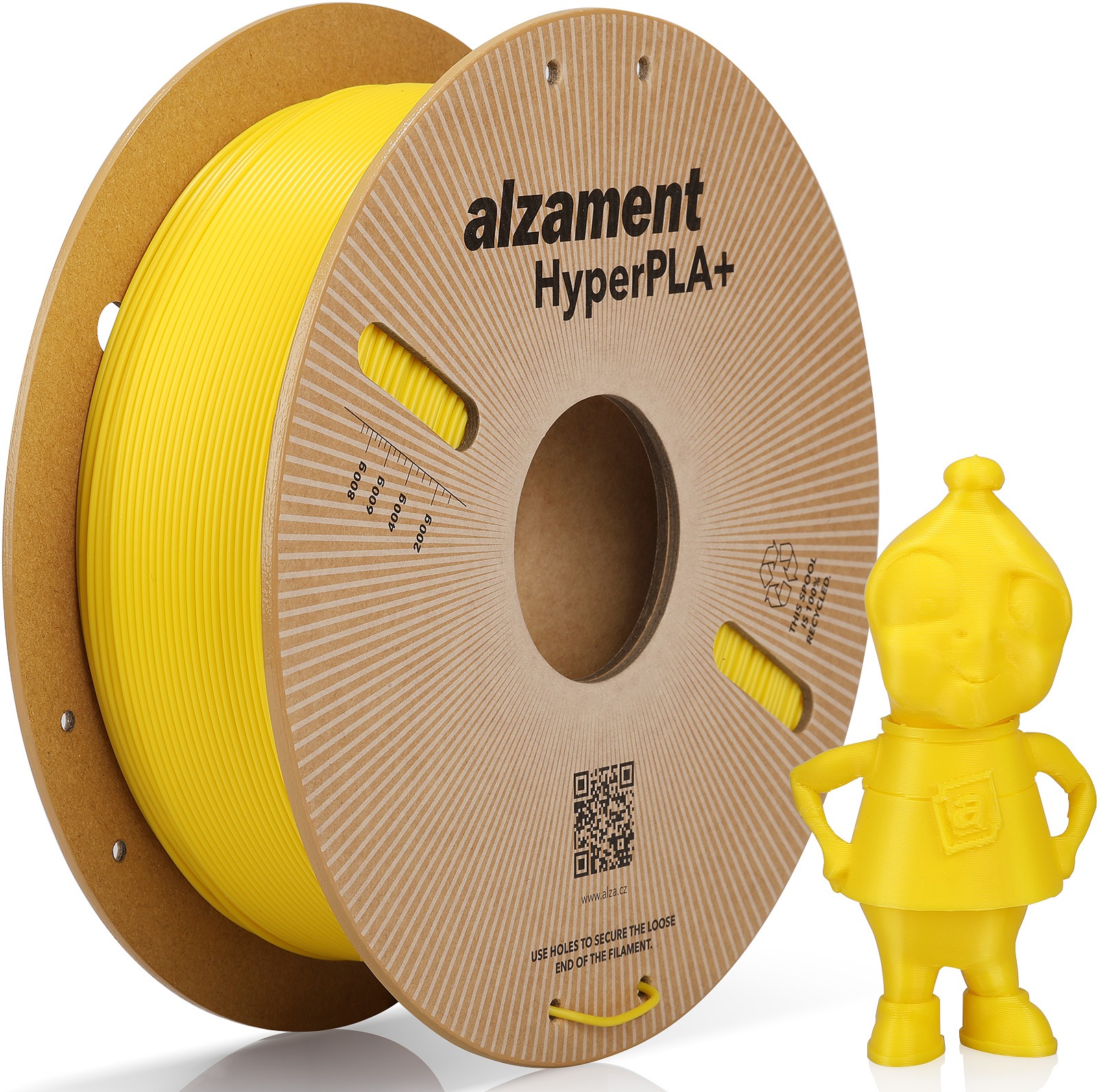 Alzament Hyper PLA+ 1kg Yellow - perfektní filament pro 3D tisk