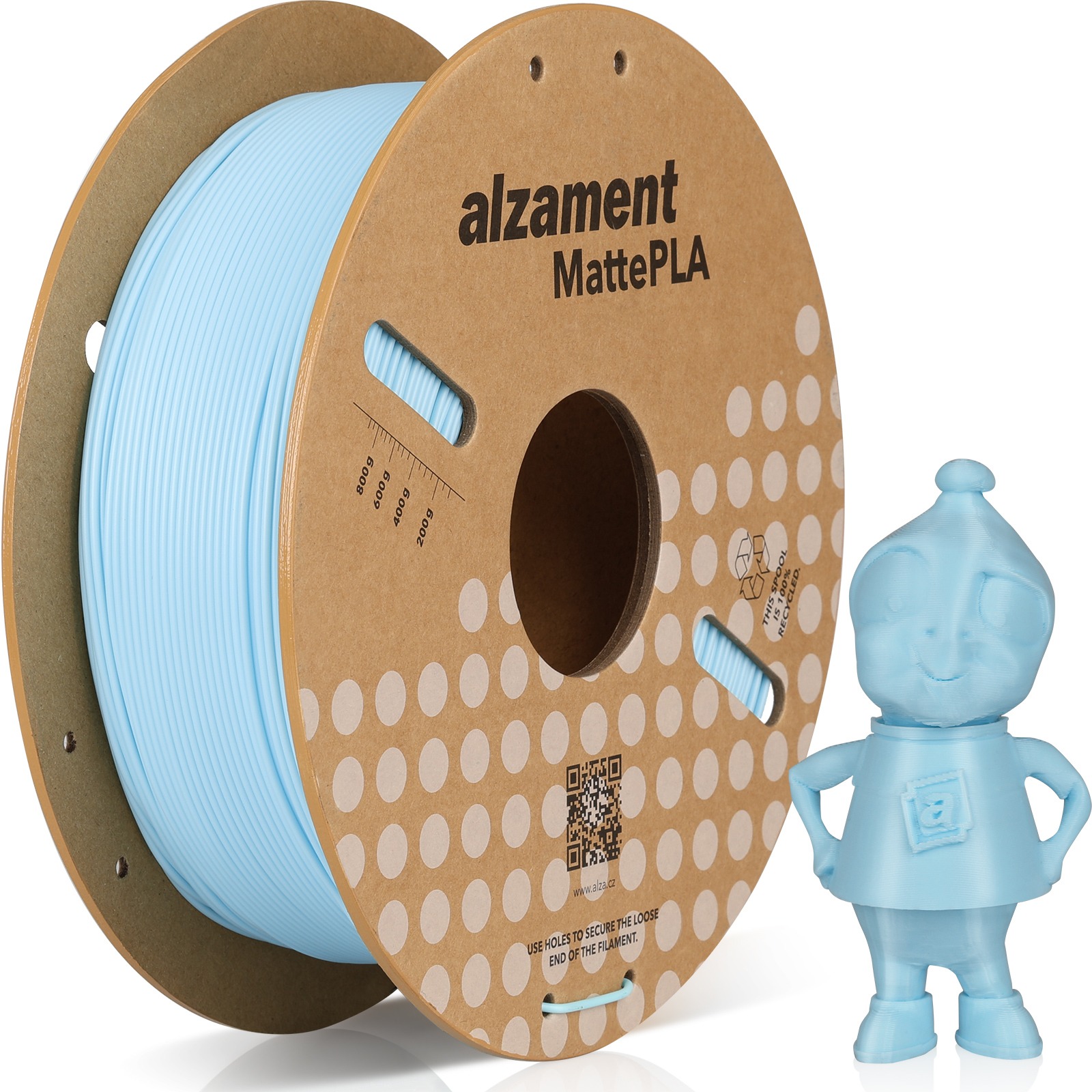 Alzament PLA Matte 1 kg Blue - vysoce kvalitní filament pro 3D tisk