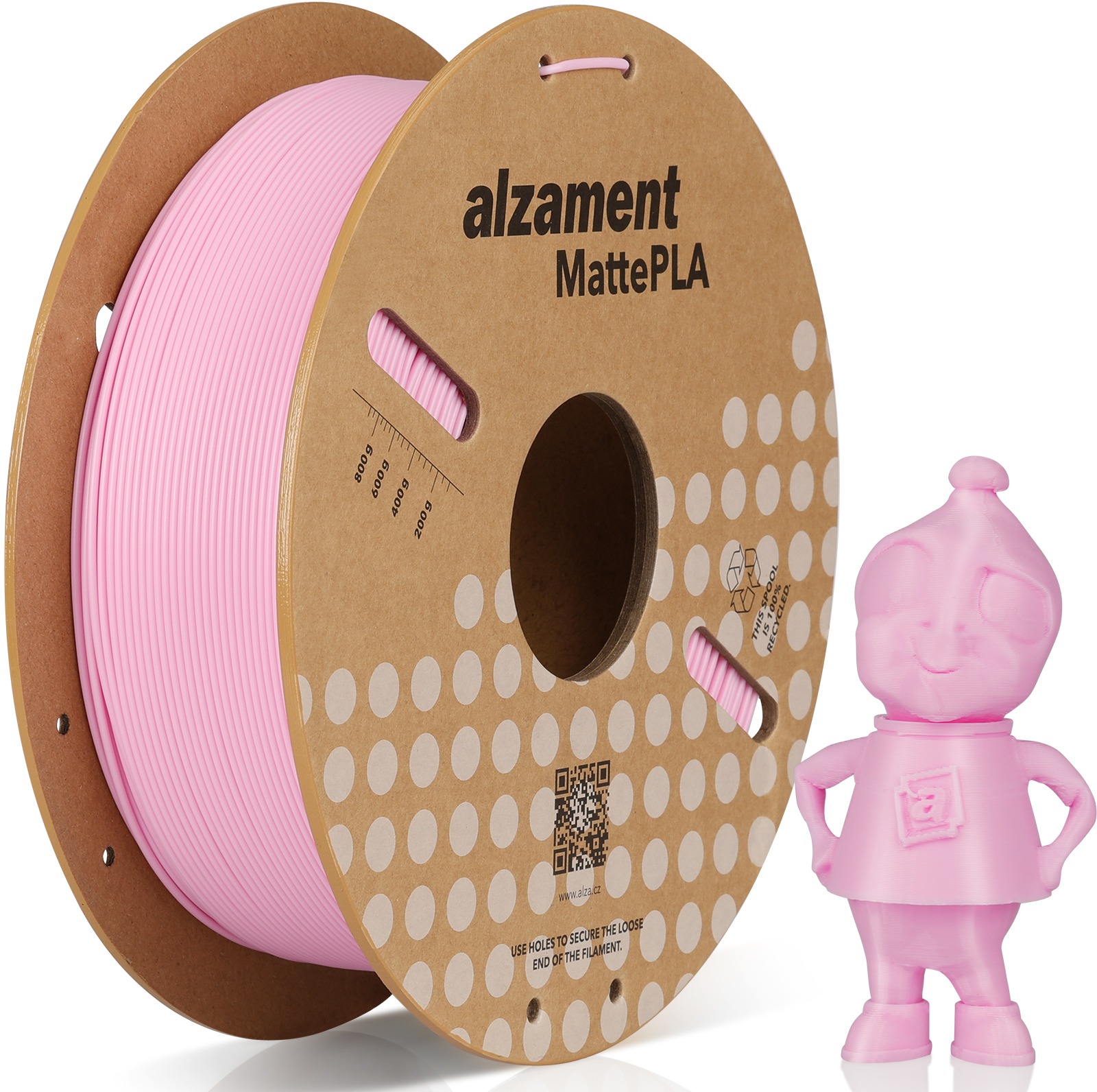 Alzament PLA Matte 1 kg Pink - 3D tisková filament