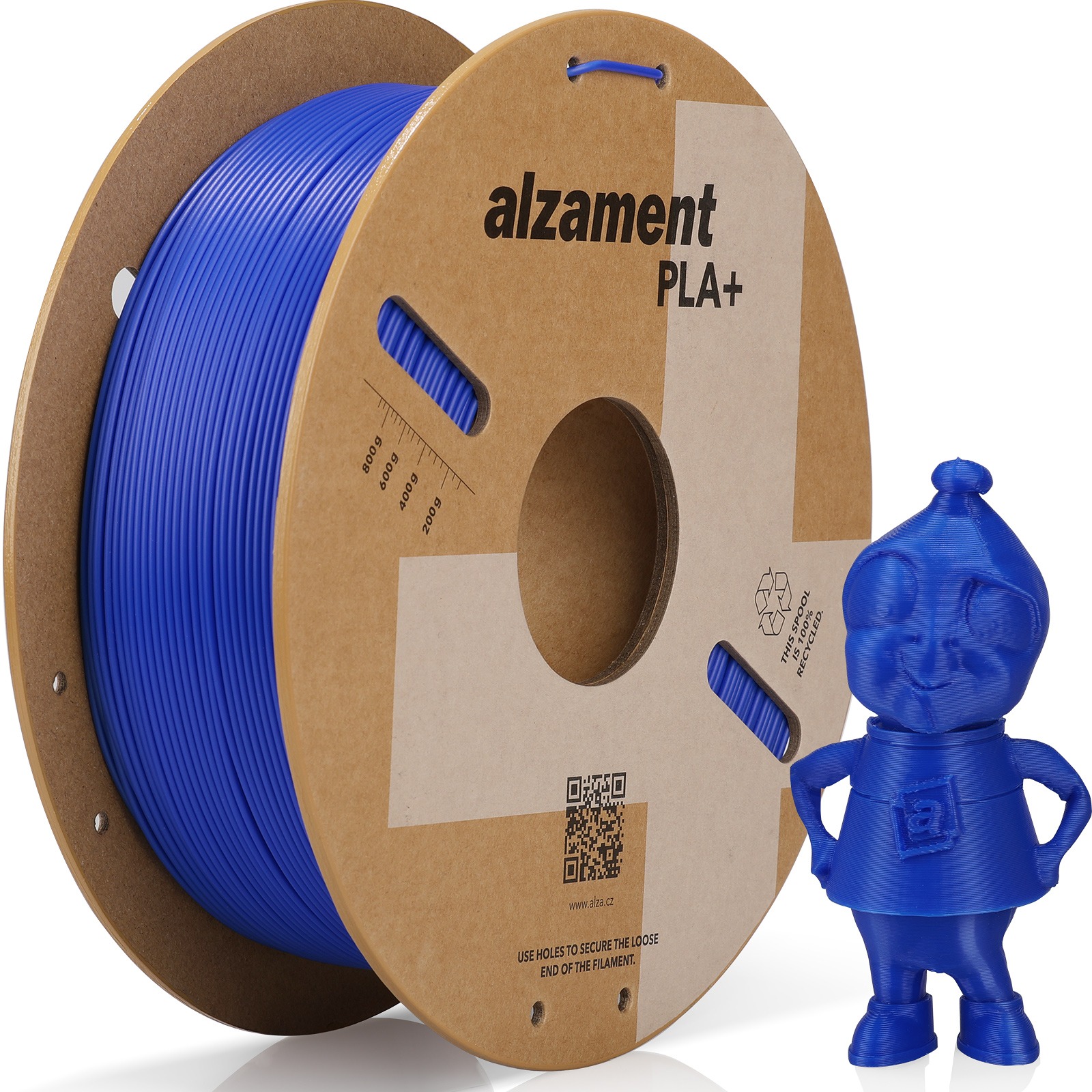 Modrý filament Alzament PLA+ 1kg pro 3D tisk