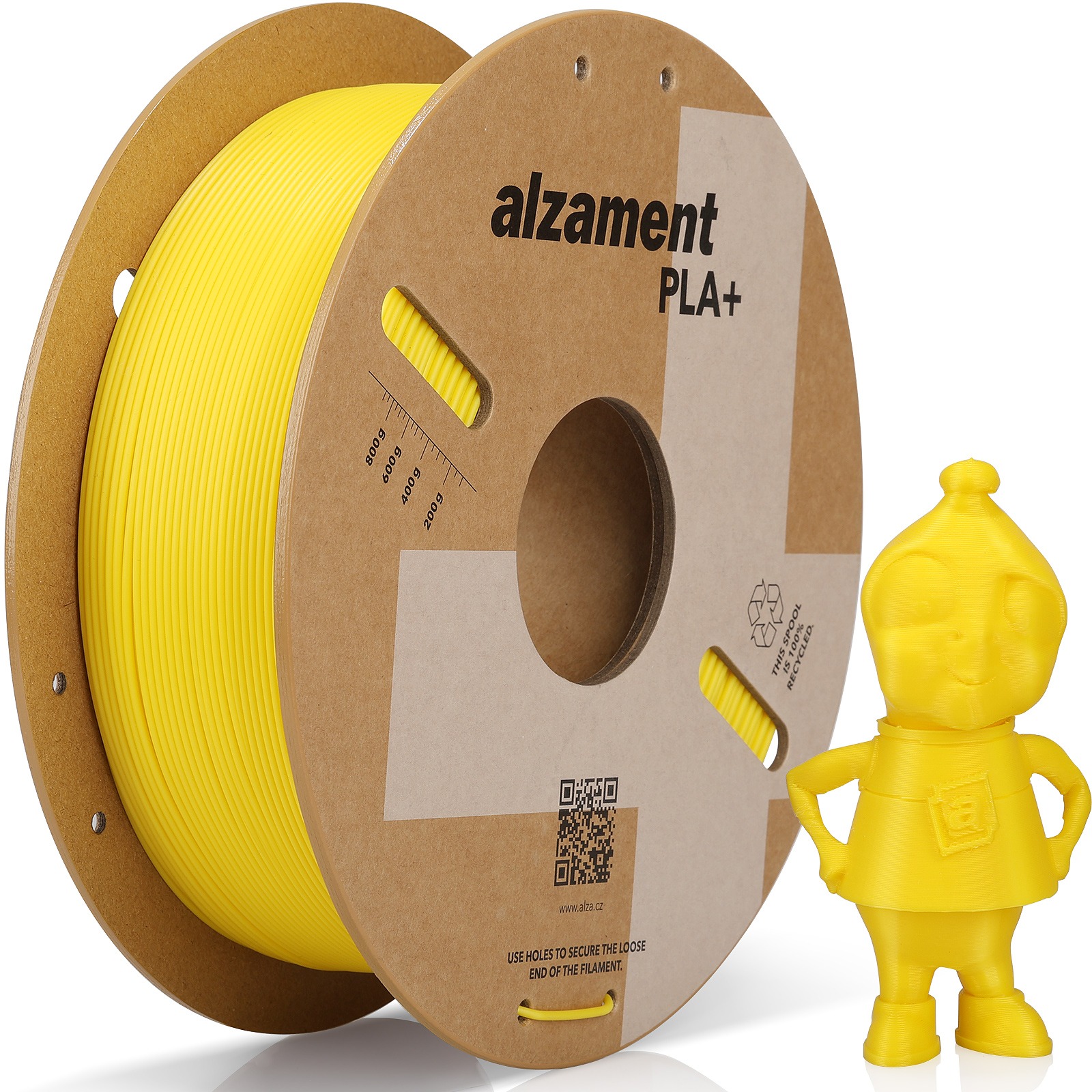 Alzament PLA+ 1kg Yellow - 3D tisková filament
