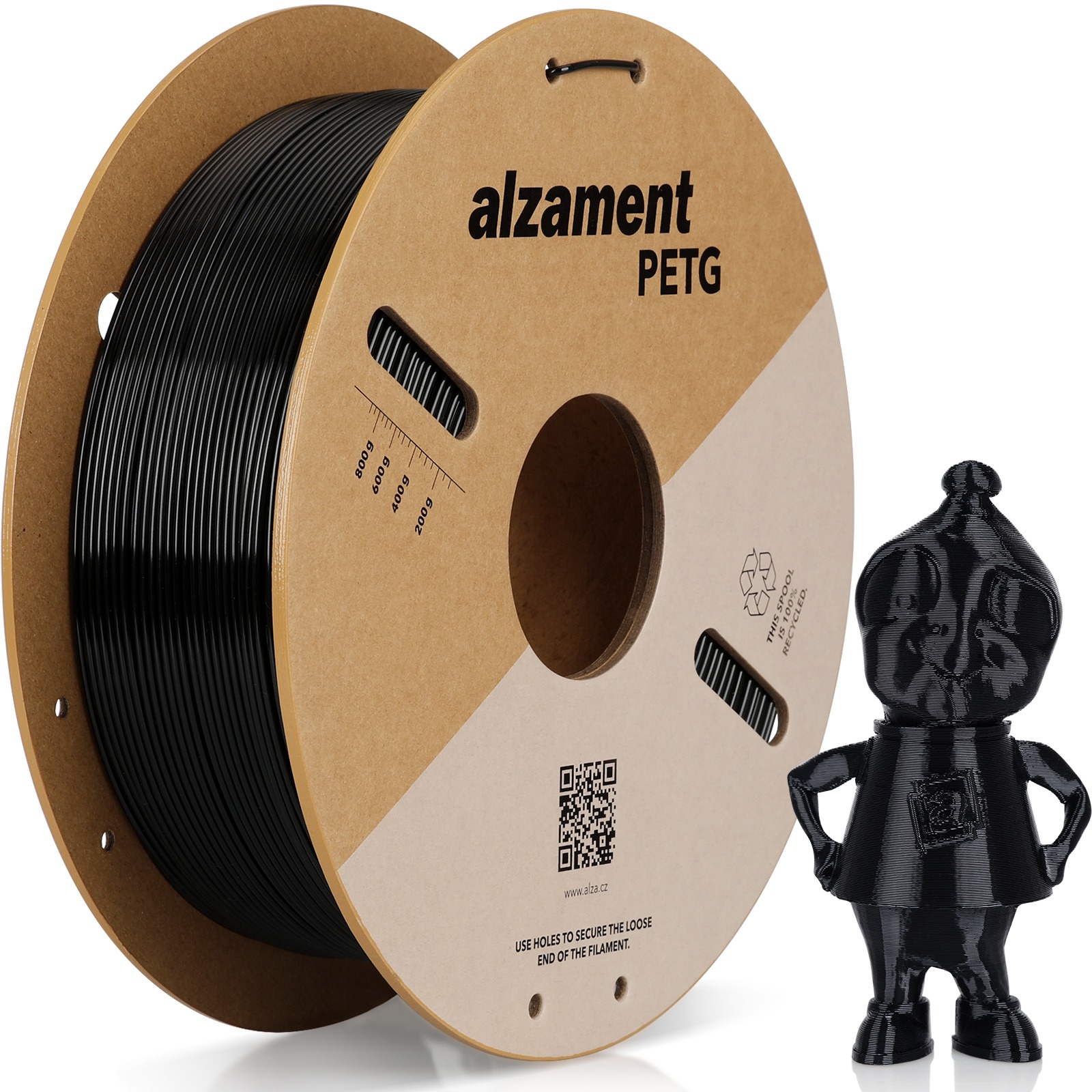 Alzament PETG 1 kg Black - Filament pro 3D tisk