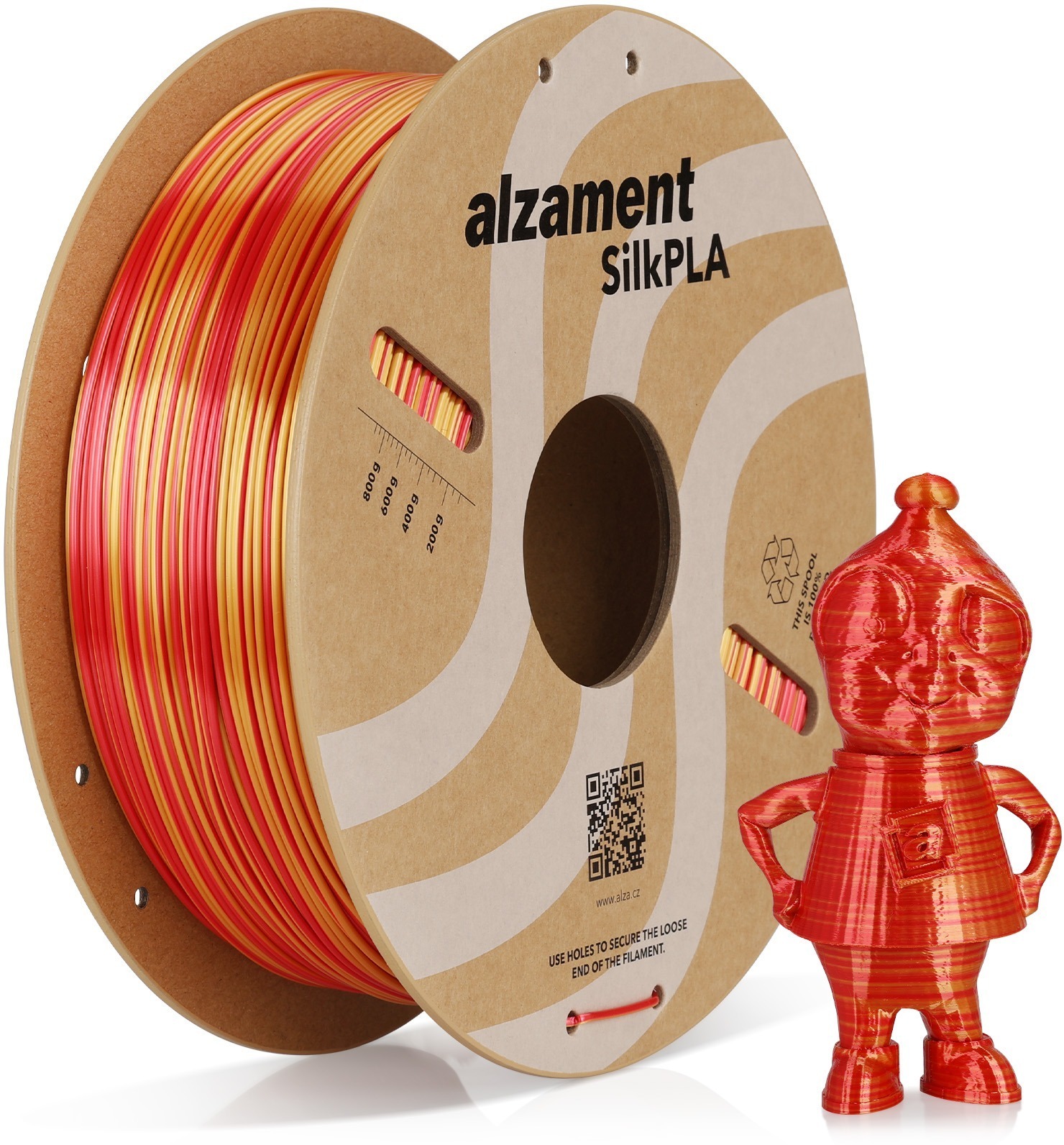 Alzament PLA Silk Candy 1 kg Gold + Red