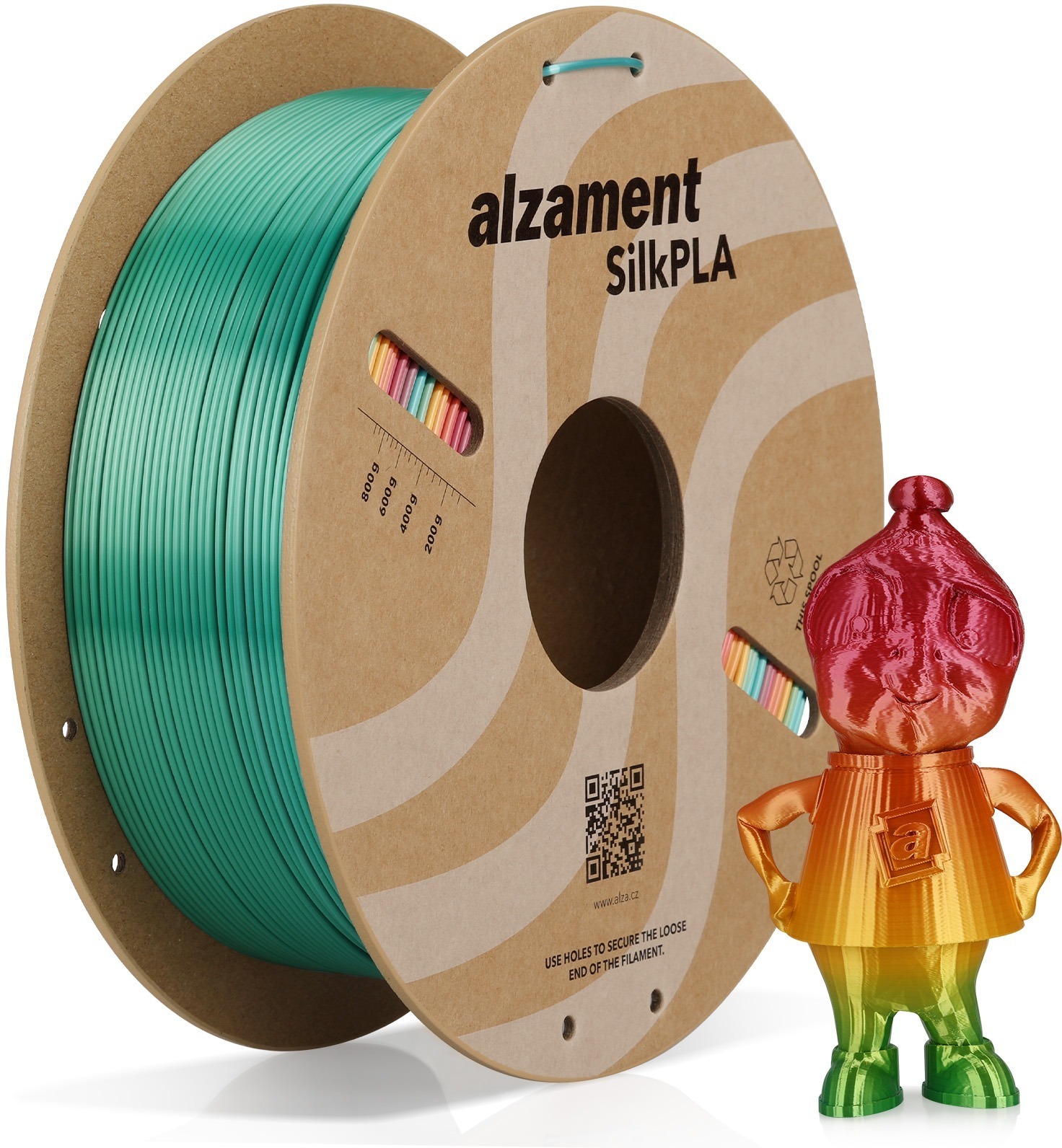 Alzament PLA Silk Rainbow 1 kg Rainbow-colored