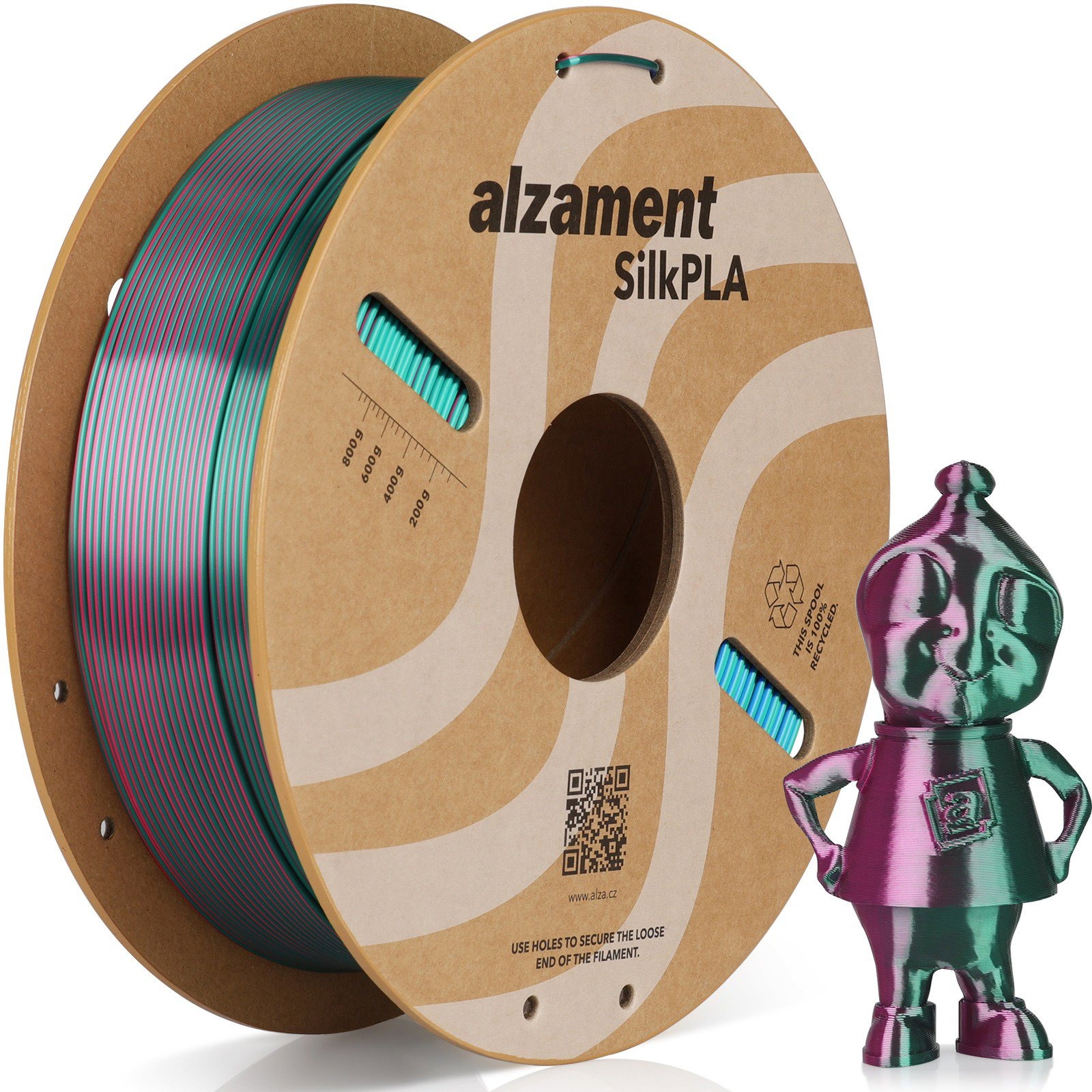 Alzament PLA Silk Tri Color 1 kg Red-Green-Blue