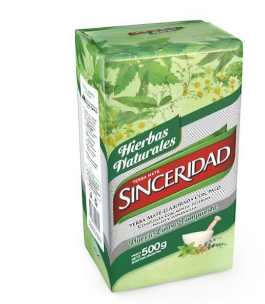 Yerba Maté Sinceridad Hierbas Naturales - 500 g