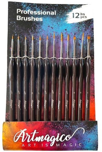 Štětce na detaily Artmagico, 12 ks