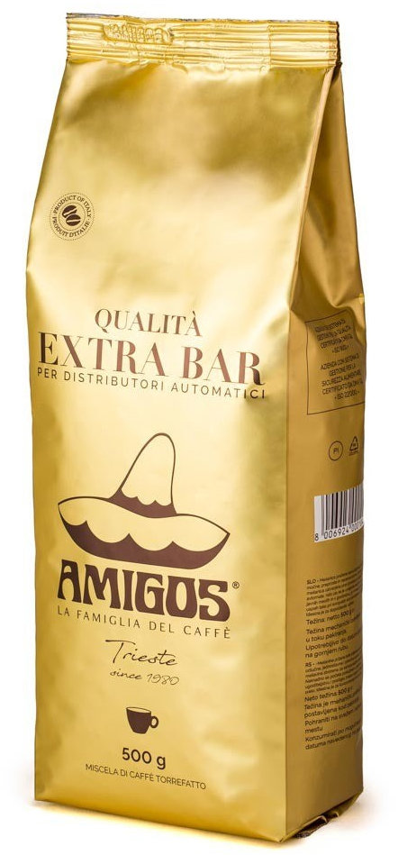 Amigos Caffe Qualitá Extra Bar for vending machine, zrnková, 500g