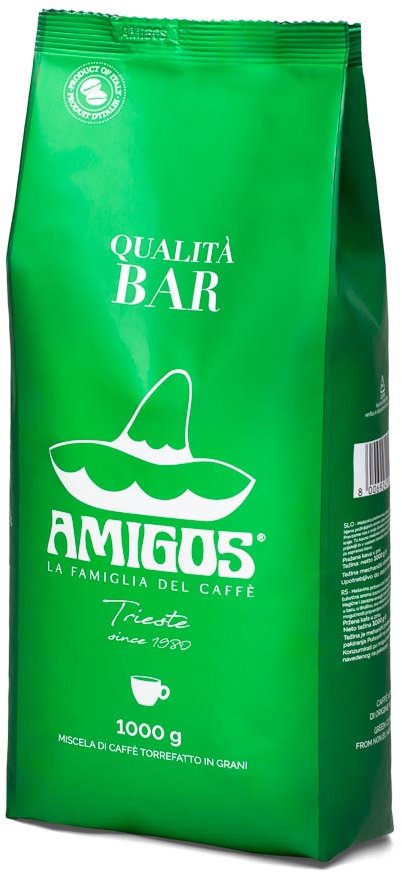 Amigos Caffe Qualitá Verde Bar, zrnková, 1000g