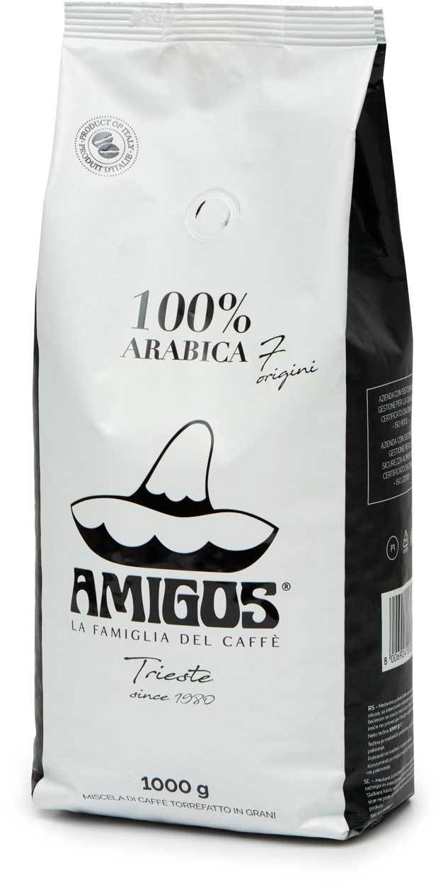 Amigos Caffe 7 Origini, zrnková, 1000g