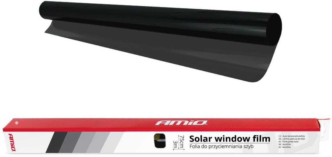 AMIO Stmívací fólie na okna Super Dark Black 0,75x3m (5%)